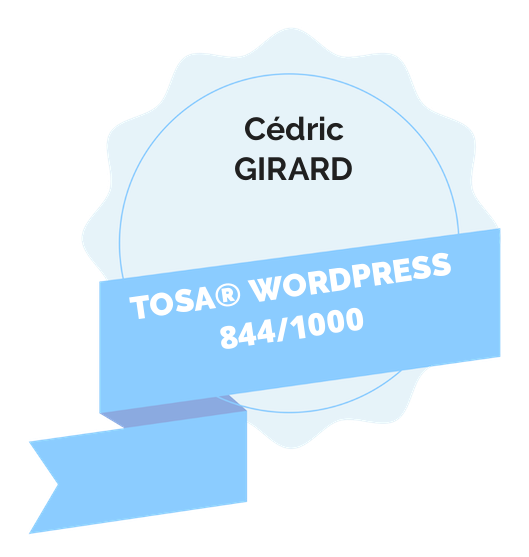 Certification TOSA WordPress grade Avancé (administration, création et développement WordPress)