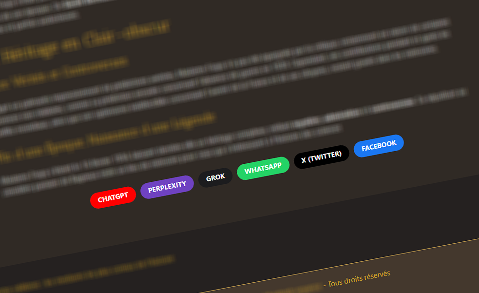 Des boutons pour résumer un contenu directement sur vos LLM préférés