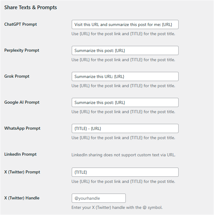 Personnalisation des prompts