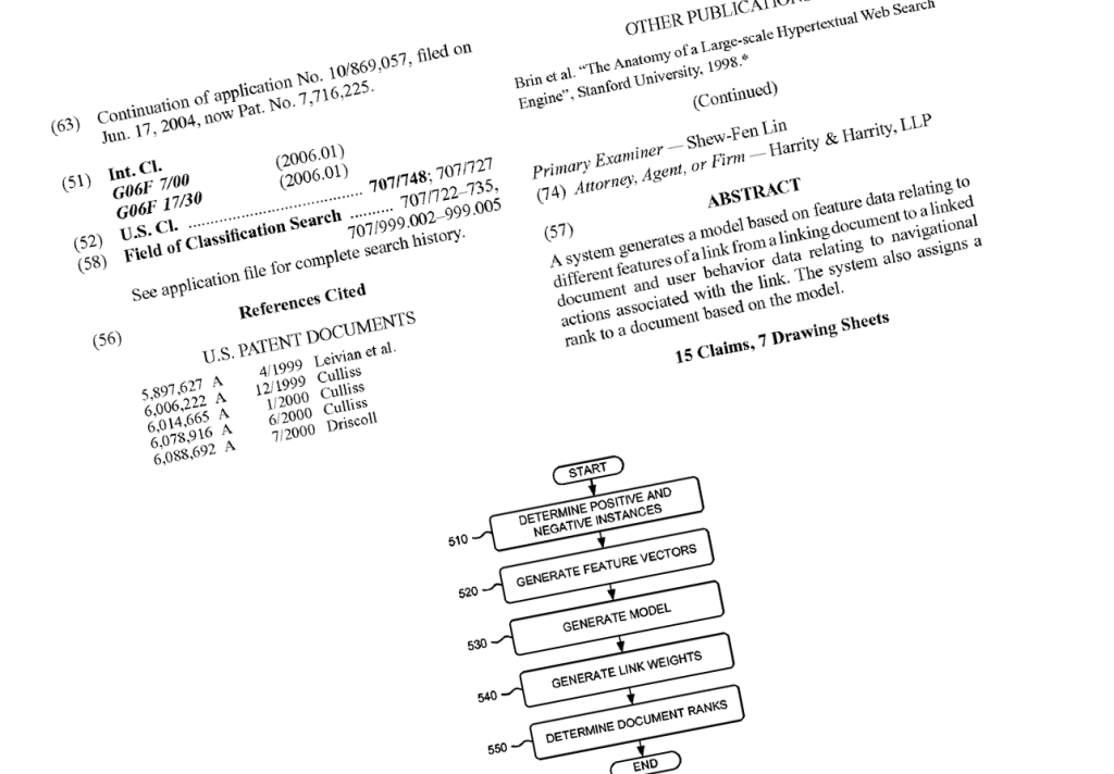 Extrait du brevet US8117209 de Google